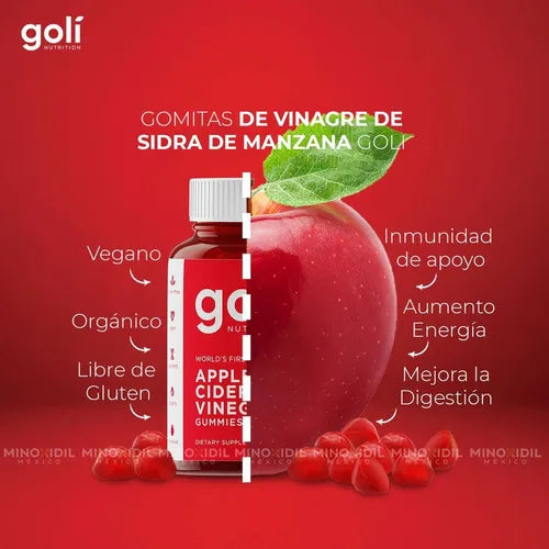 Gomítas de Vinagre de Manzana Goli (60 unidades) – Importadas de EE. UU